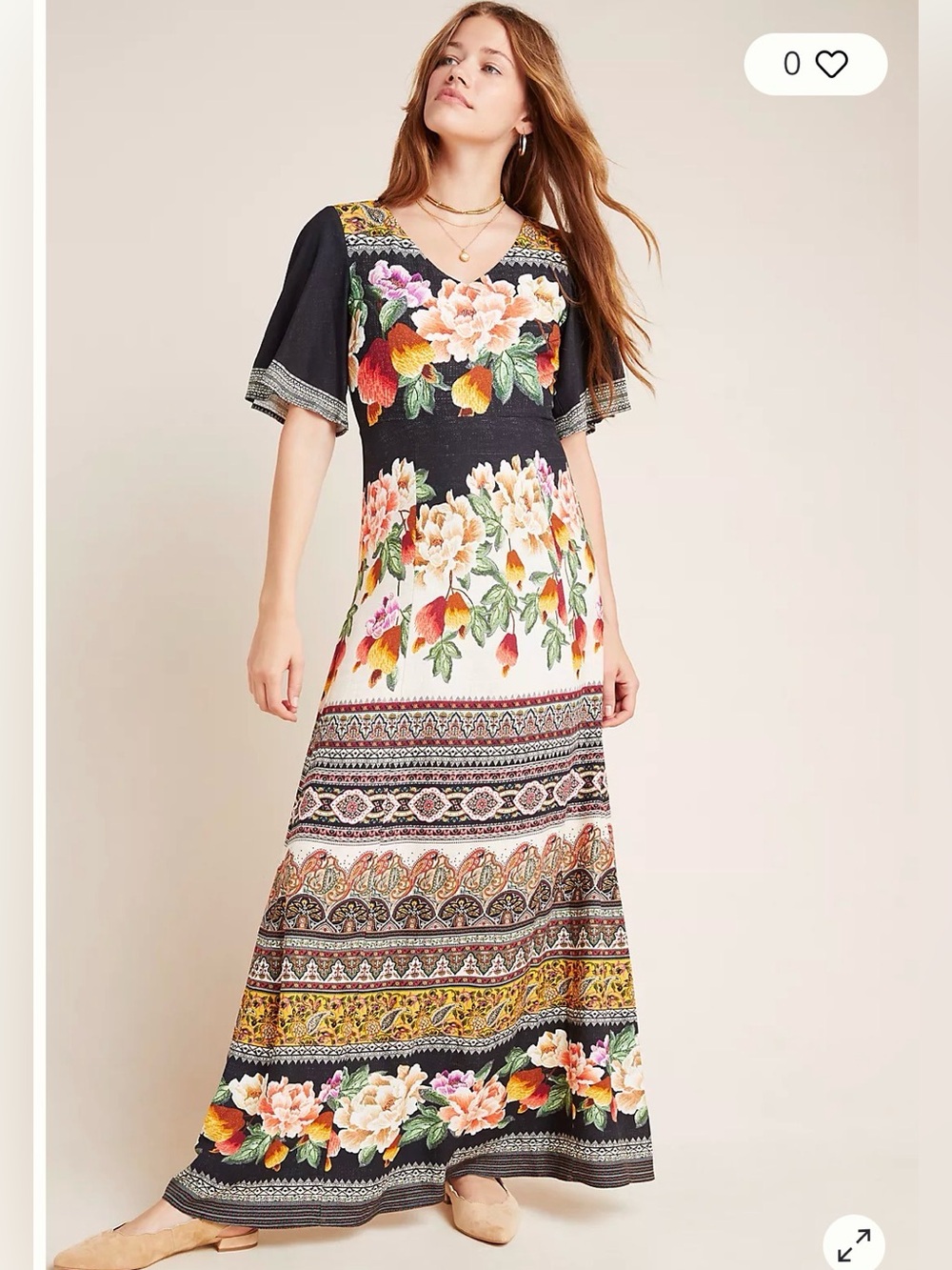 Farm Rio for Anthropologie Esmeralda Floral Maxi Dress
